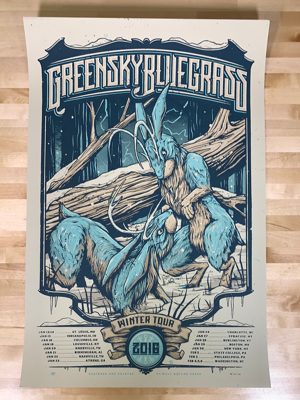 Greensky Bluegrass - 2016 Half Hazard poster winter tour print