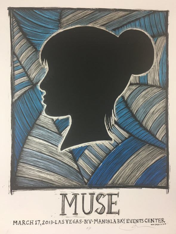 Muse - 2013 Dan Grzeca Poster Las Vegas, NV Mandalay Bay EC