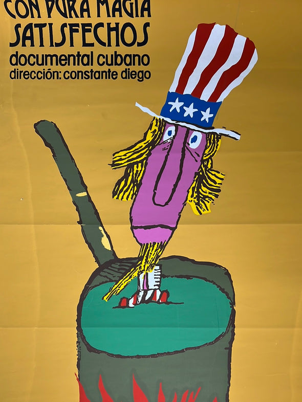 Con Pura Magia Satisfechos - 1984 Cuban movie poster original vintage