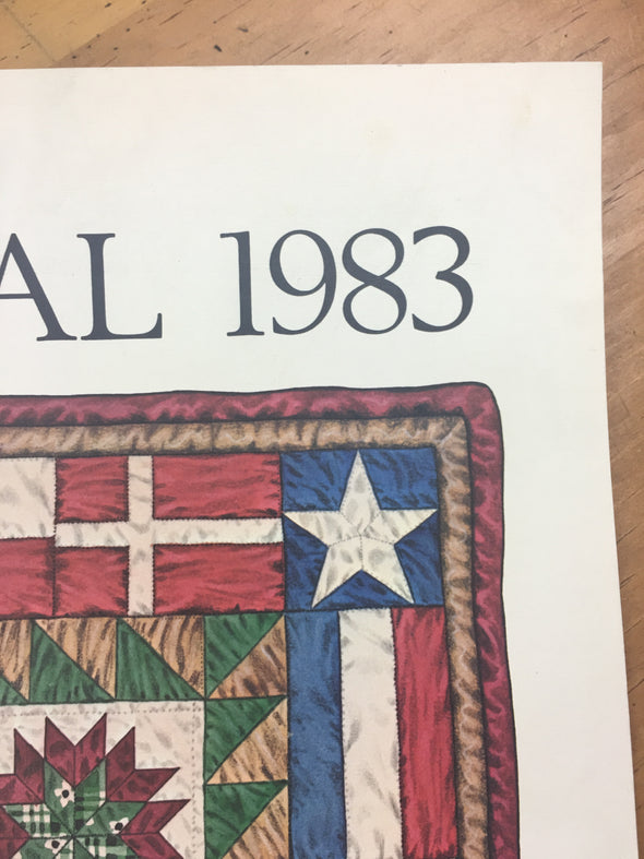 Texas Folklife Festival - 1983 Art Print Poster flag