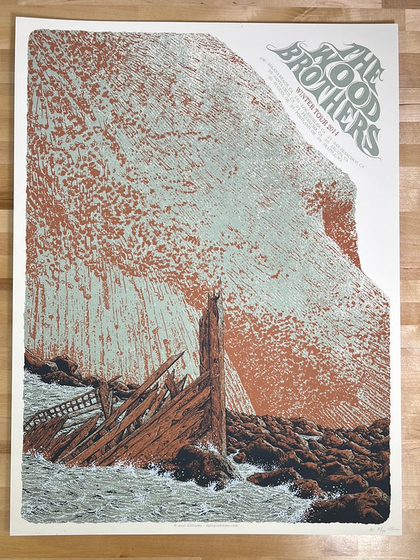 The Wood Brothers - 2014 Neal Williams poster Winter Tour