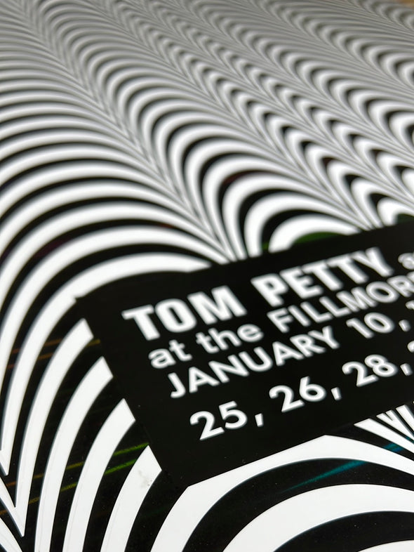 Tom Petty - 1997 poster Fillmore San Francisco, CA 2022 release FOIL B&W #'d