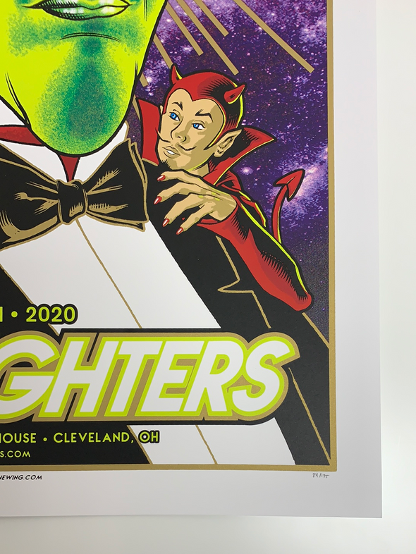 Foo Fighters - 2020 Brian Ewing poster Cleveland, OH Rocket Mortgage