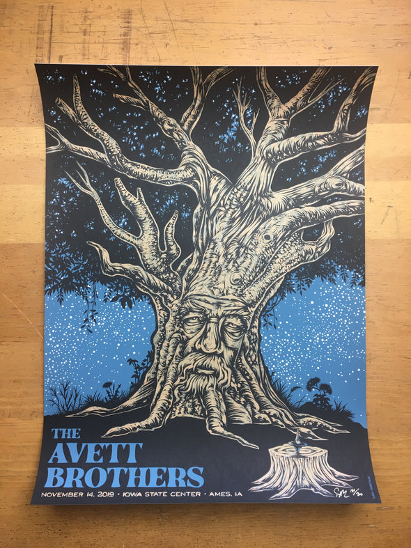 Avett Brothers - 2019 Todd Slater poster Ames, IA Iowa State Center