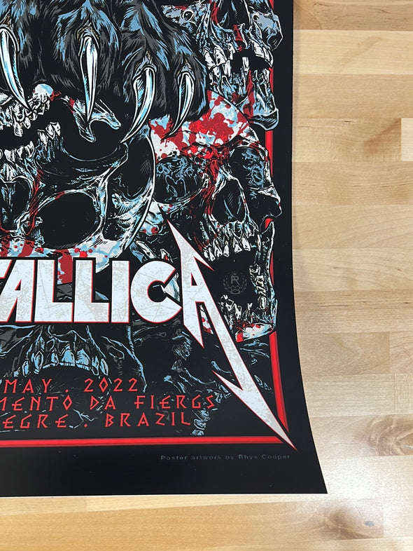 Metallica - 2022 Rhys Cooper poster Porto Alegre, BRA