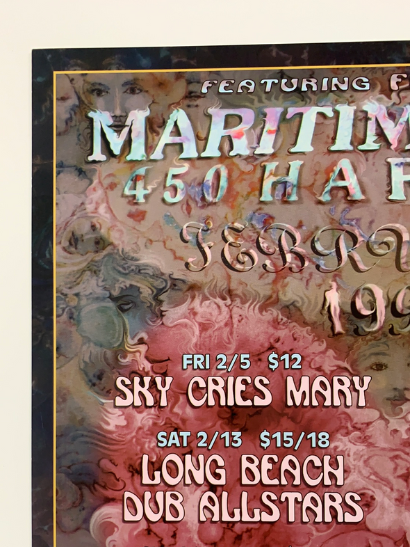 MHP 58 Maritime Hall - 1999 poster February Fugazi, Long Beach Dub San Fran 1st