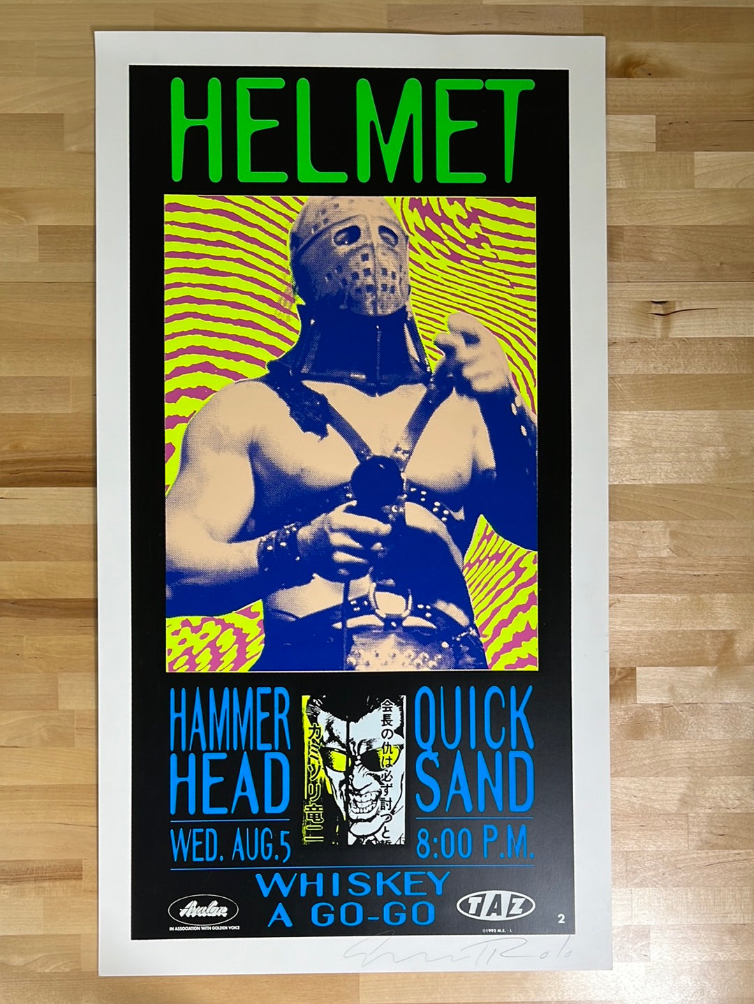 Helmet - 1992 T.A.Z. poster Los Angeles, CA Whisky a Go-Go 1st ed