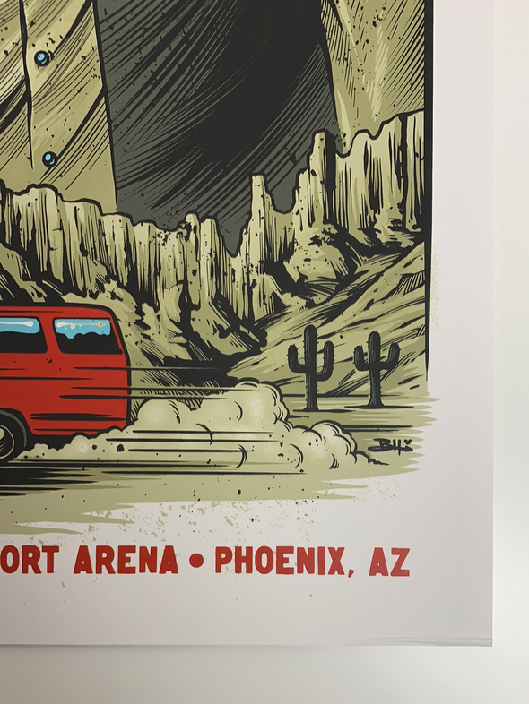 Foo Fighters - 2020 Brandon Heart poster Phoenix, AZ (crease)