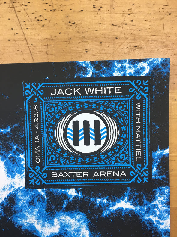 Jack White - 2018 Todd Slater poster Omaha, NE Baxter Arena