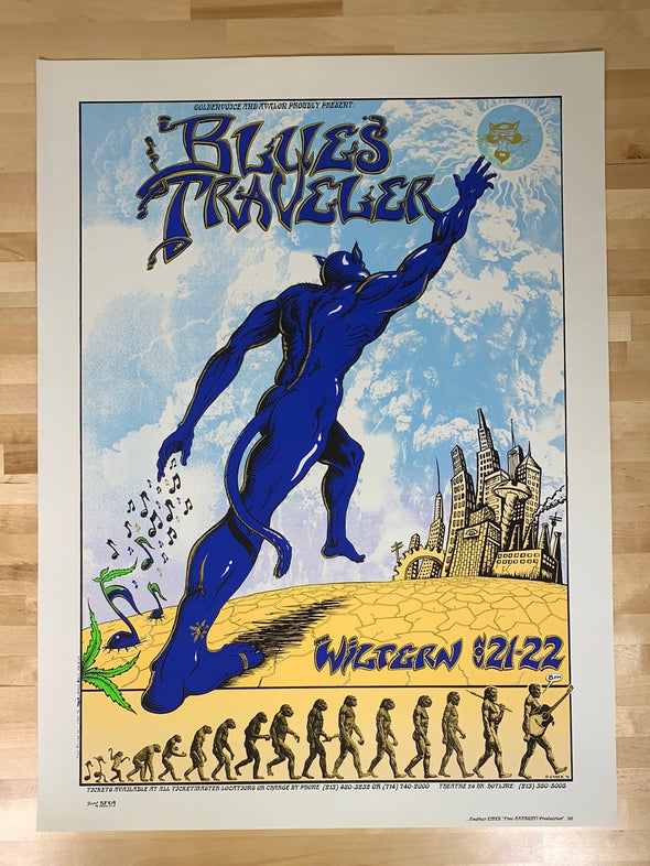 Blues Traveler - 1995 EMEK poster Los Angeles, CA Wiltern Theatre
