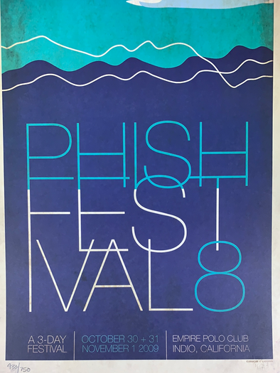 Phish - 2009 Chris Webster poster Indio, CA Empire Polo Club