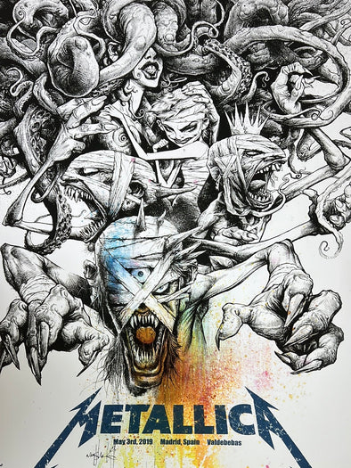 Metallica - 2019 Jonathan Wayskak poster Madrid, Spain