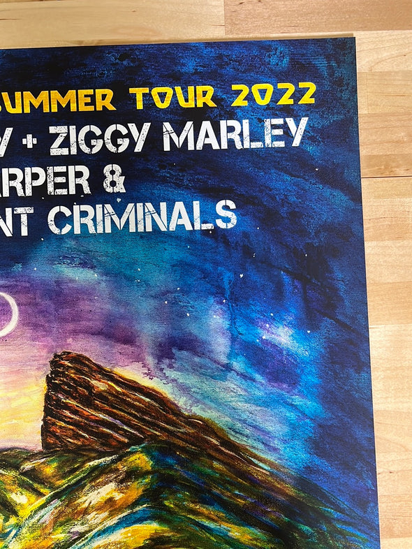 Stephen, Ziggy Marley Ben Harper - 2022 poster Red Rocks Morrison, CO