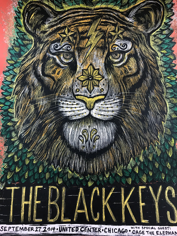 The Black Keys - 2014 Dan Grzeca poster Chicago, IL United Center S/N