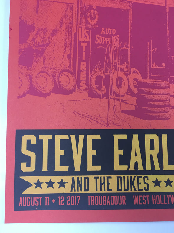 Steve Earle - 2017 Xray Poster West Hollywood, CA Troubadour