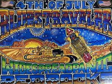 Blues Traveler Widespread Panic - 1994 Jim Vegas poster Red Rocks Morrison, CO