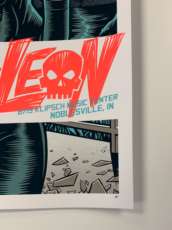 Kings of Leon - 2017 Robert Wilson poster Noblesville, IN Klipsch Music