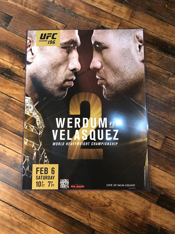 UFC 196 poster Werdum vs. Velasquez MGM PPV
