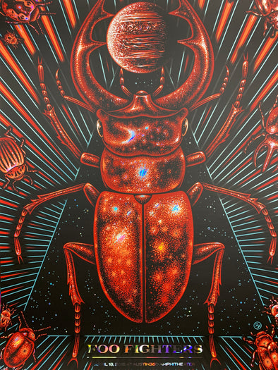 Foo Fighters - 2018 Todd Slater poster Austin, Texas 360 FOIL