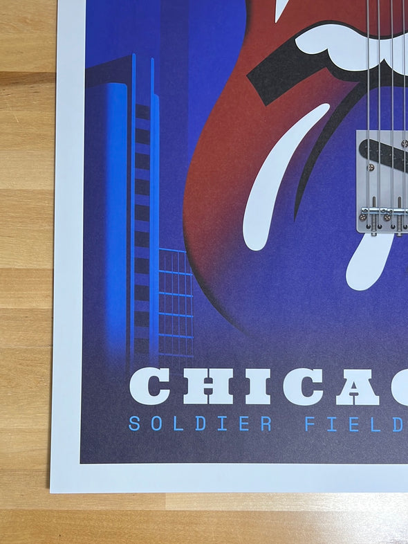 Rolling Stones - 2019 poster Chicago, IL Soldier Field No Filter Tour 6/25
