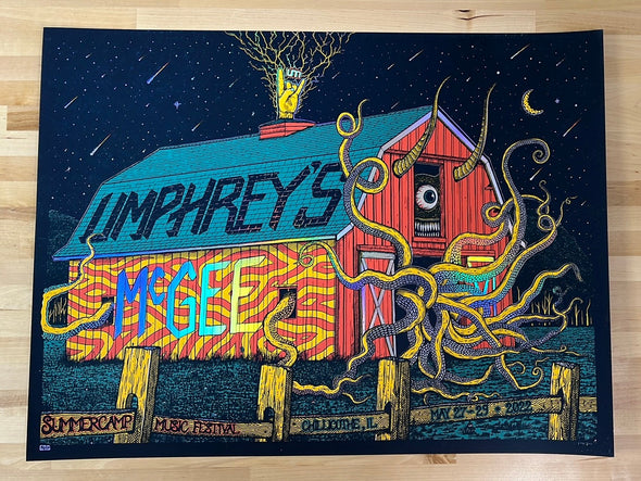 Umphrey's McGee - 2022 Brian Naro poster Chillicothe, IL SCAMP FOIL