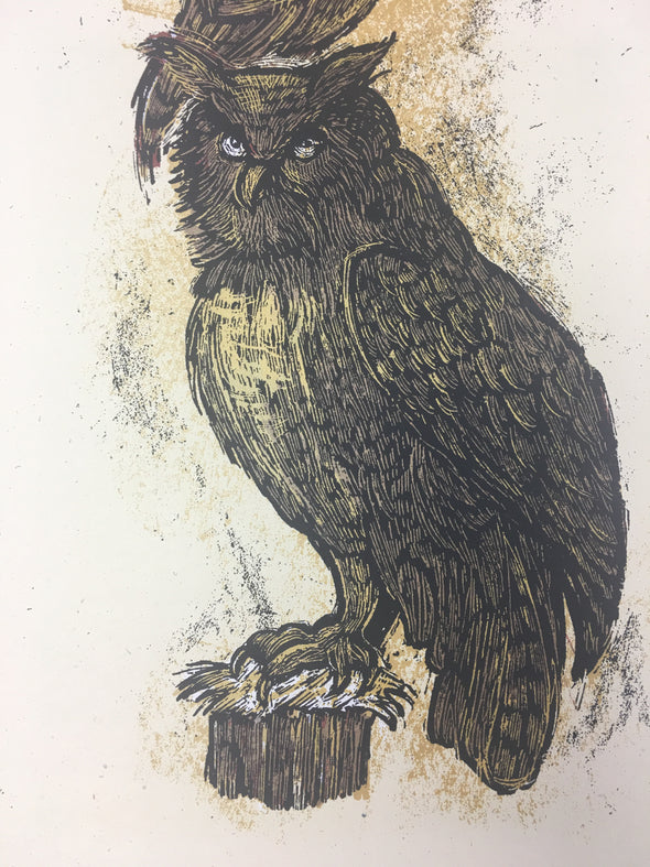 5 Owl Totem - 2010 Dan Grzeca Poster Art Print