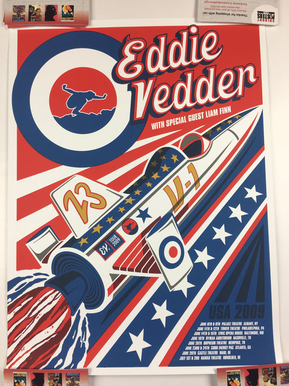 Eddie Vedder - 2009 Brad Klausen Poster Summer Tour
