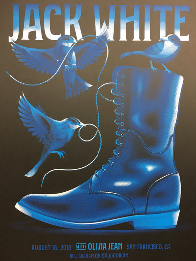 Jack White - 2018 DKNG poster San Francisco, CA Bill Graham Civic Night 2