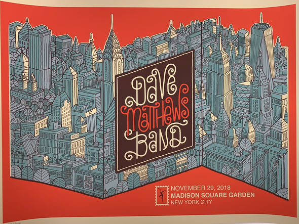 Dave Matthews Band - 2018 Methane poster New York City, NY