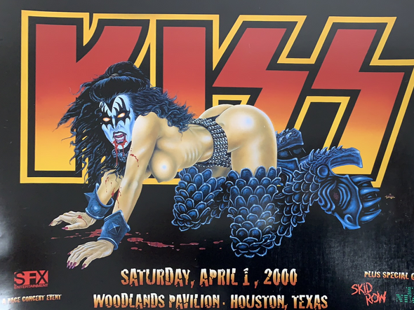 Kiss - 2000 Tommy Pons poster Woodlands, TX Pavilion