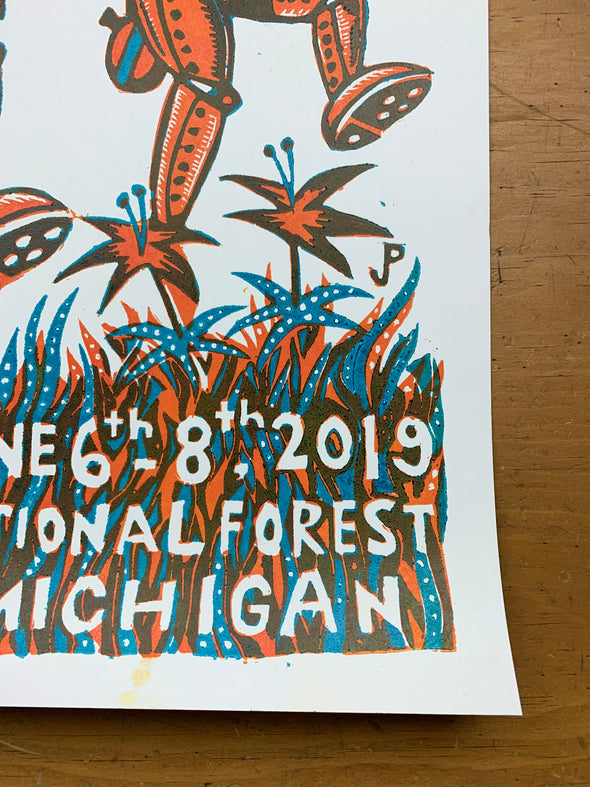 Camp Greensky - 2019 Jim Pollock poster Wellston, MI Music Festival