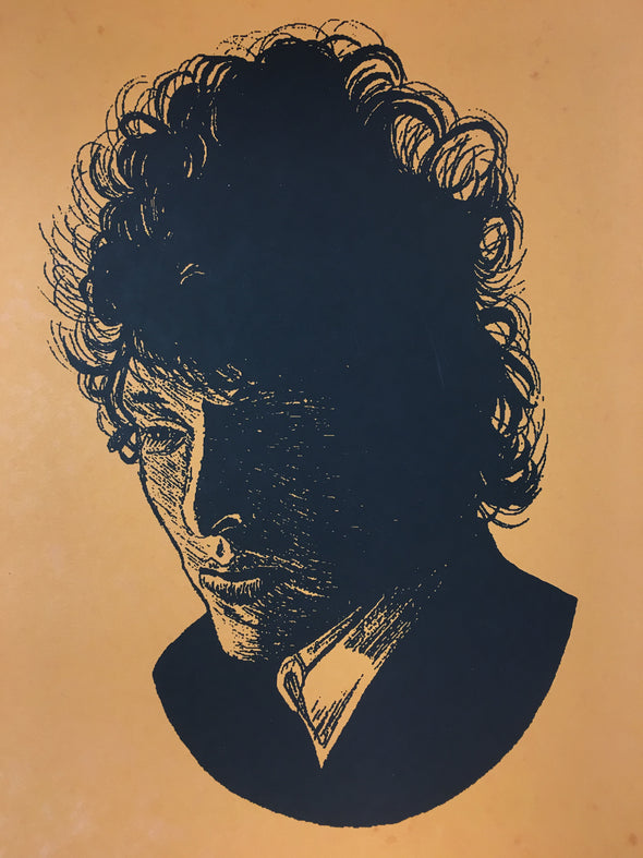 Bob Dylan The Rolling Stone - 2014 Brian Methe Art Print Orange Variant
