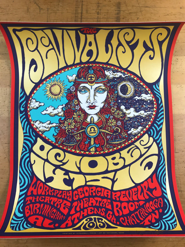 The Revivalists - 2015 Nathaniel Deas poster Birmingham, Athens, Chattanooga