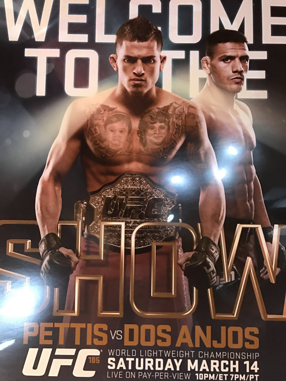 UFC 185 poster Pettis vs. Dos Anjos PPV