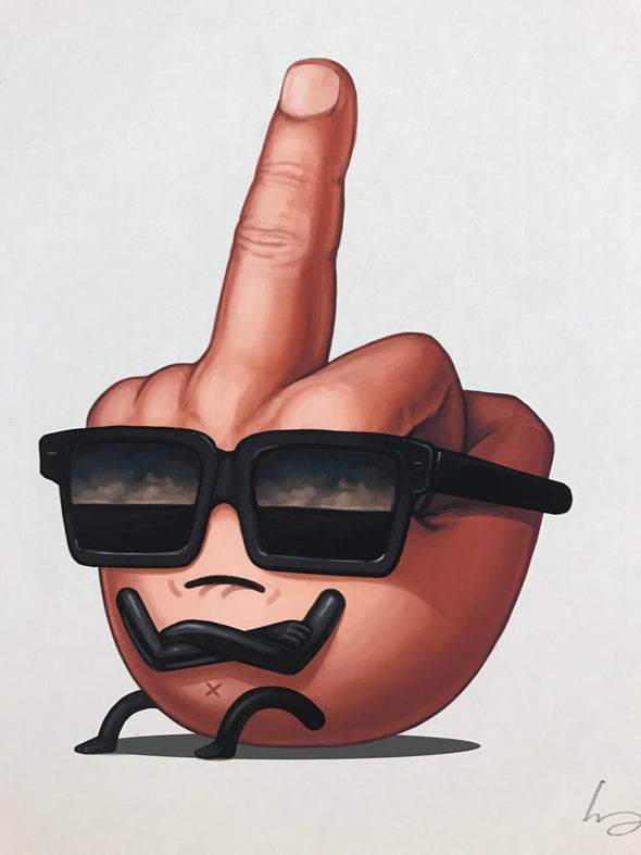 MF Dude - 2017 Mike Mitchell poster print Middle Finger