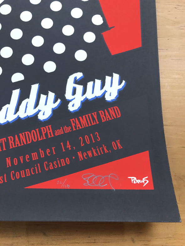 Buddy Guy - 2013 Billy Perkins poster Newkirk, OK Robert Randolph