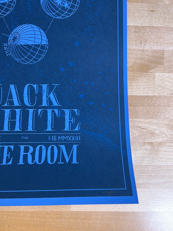 Jack White - 2023 Little Room Agency poster Nashville, TN 1/16 Blue Room TMR