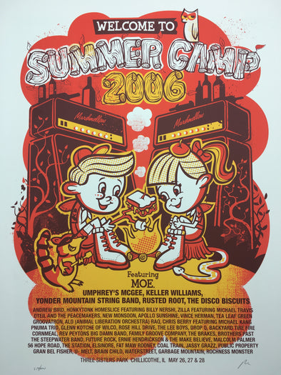 moe. - 2006 Methane Studios poster Chillicothe, IL Three Sisters Park Summer Cam