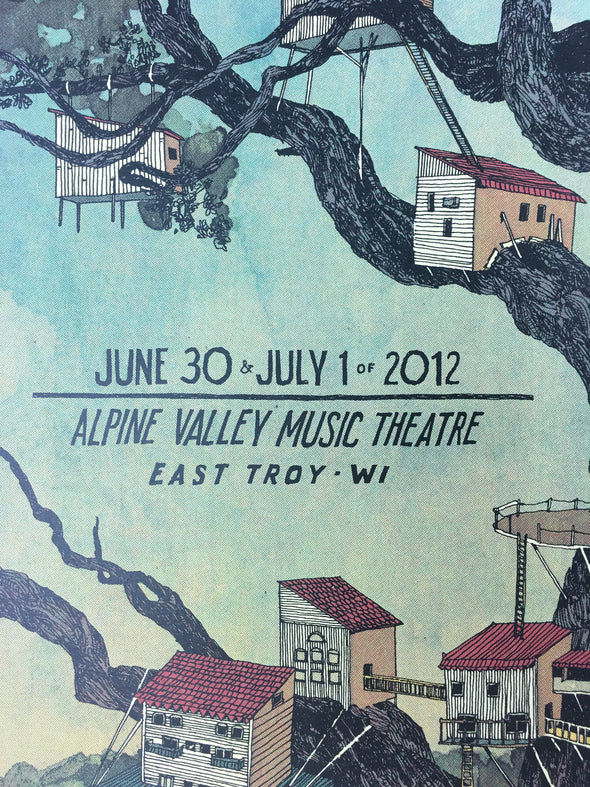 Phish - 2012 Landland Poster East Troy, WI Alpine Valley