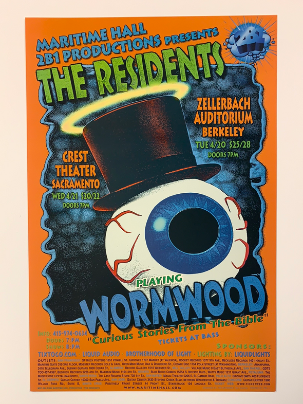MHP 64 The Residents - 1999 poster Maritime Hall San Fran 1st