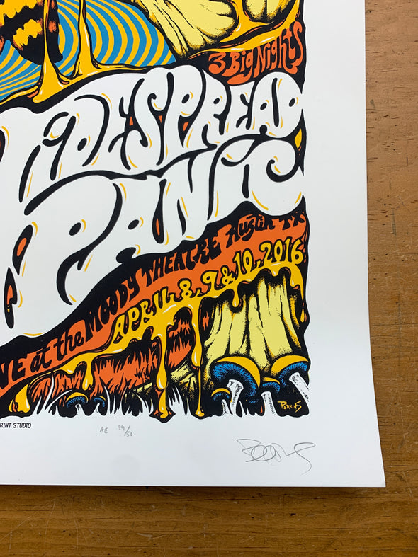 Widespread Panic - 2016 Billy Perkins poster AP Austin, TX x/50