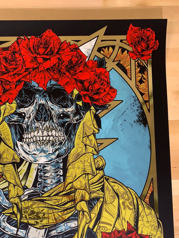 Grateful Dead - 2021 Rhys Cooper poster art print gold foil