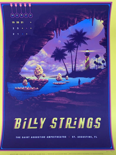 Billy Strings - 2021 Half Hazard poster St Augustine, FL 1st