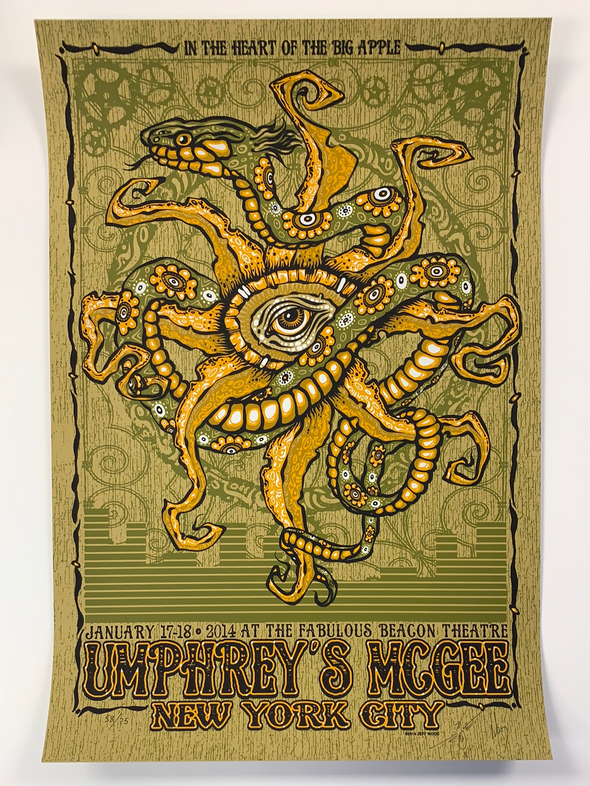 Umphrey's McGee - 2014 Jeff Wood poster Beacon New York