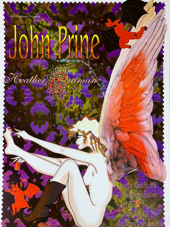John Prine - 1996 Amacker Bullwinkle poster Fillmore San Fran 1st BGF 209