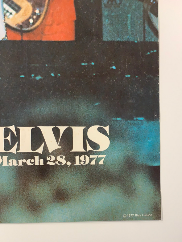 Elvis - 1977 Rick Henson original poster Austin, Texas 3/28/1977