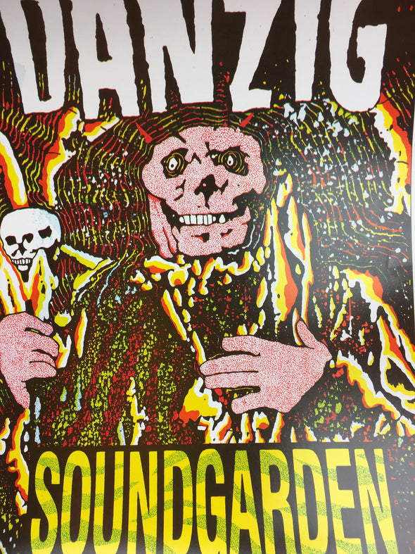 Danzig Soundgarden - 1990 Frank Kozik poster Houston, TX The Unicorn
