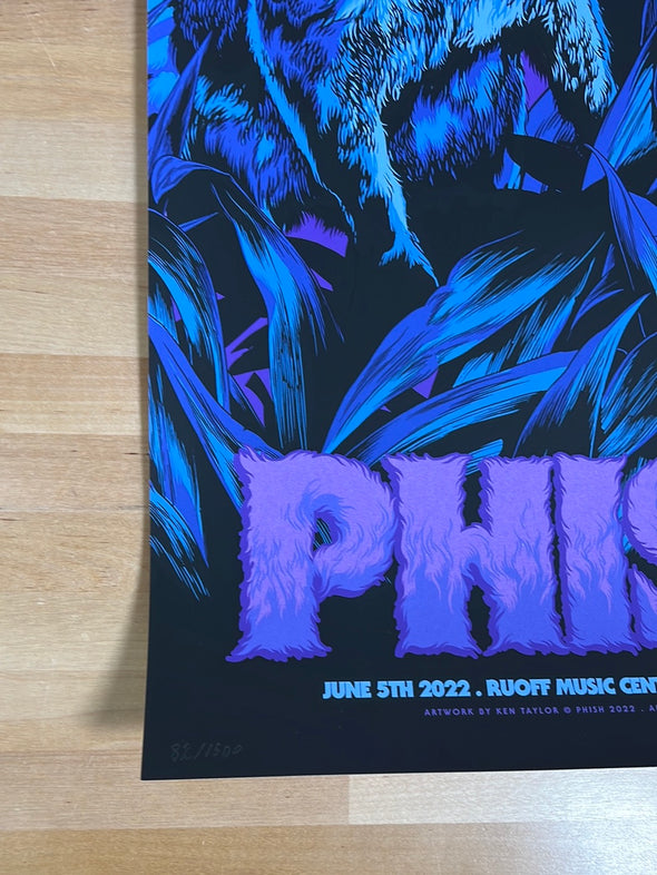 Phish - 2022 Ken Taylor poster Noblesville, IN Ruoff N3
