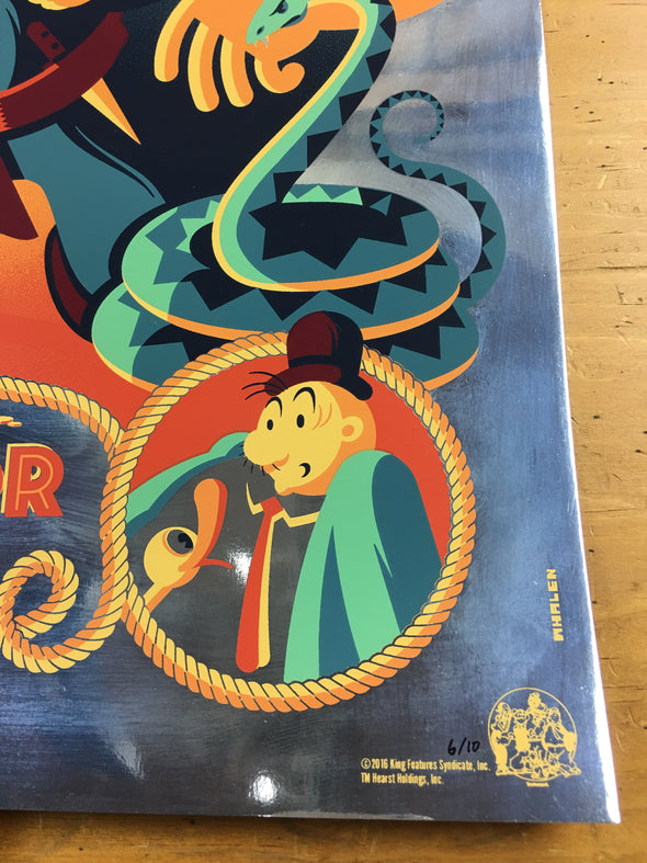 Popeye the Sailor Meets Sindbad the Sailor - 2014 Tom Whalen Poster Foil Green V