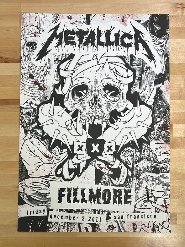 Metallica - 2011 Pushead poster San Francisco, CA The Fillmore